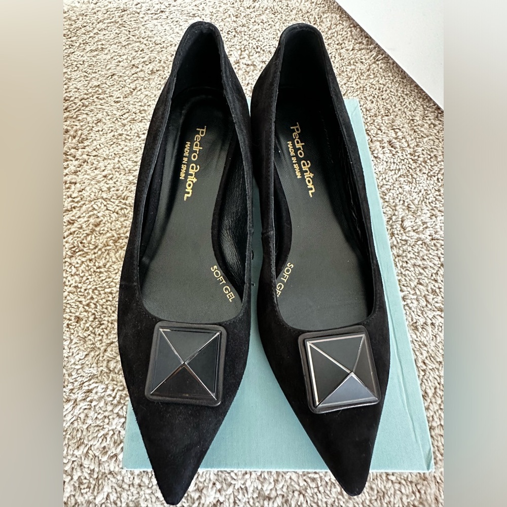 Black Suede Pedro Anton pumps